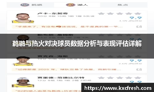 鹈鹕与热火对决球员数据分析与表现评估详解