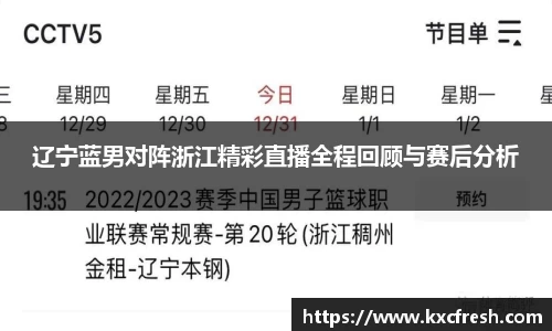 辽宁蓝男对阵浙江精彩直播全程回顾与赛后分析
