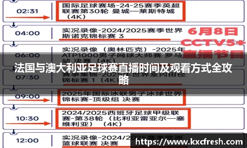 法国与澳大利亚足球赛直播时间及观看方式全攻略